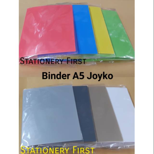 Binder A5 Joyko 1 Warna Polos Biru Pink Hijau Kuning Putih Gold Abu Tua Abu Mudall