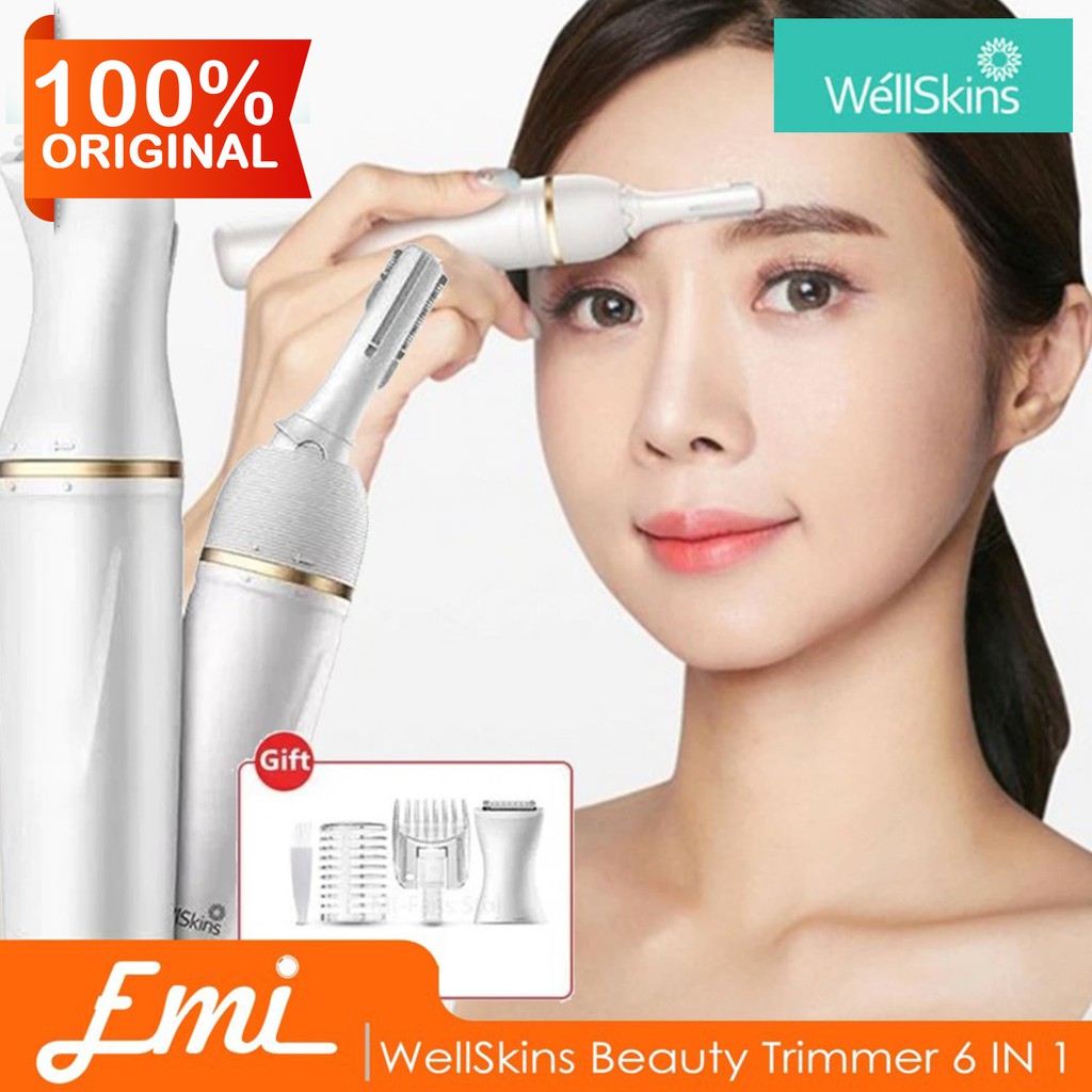 WellSkins Electric Beauty Trimmer Pencukur Bulu 6 IN 1