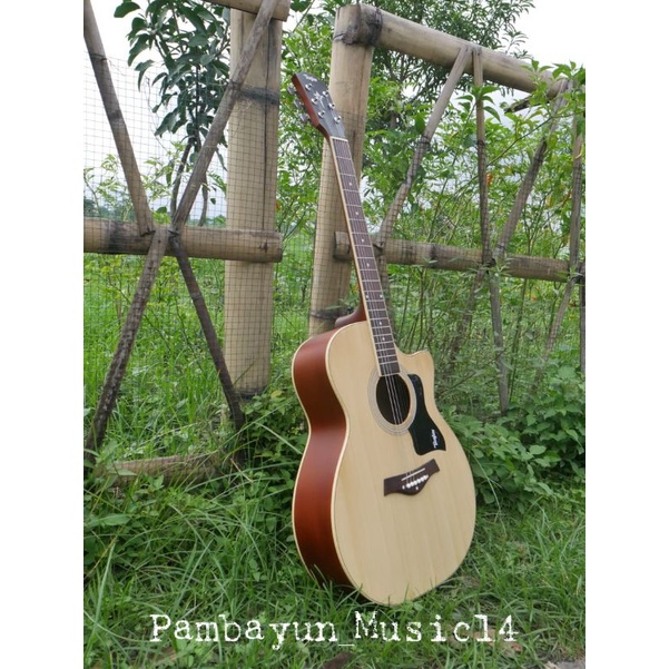 Gitar Akustik Taylor Custom Tanam Besi Gratis Packing Kayu