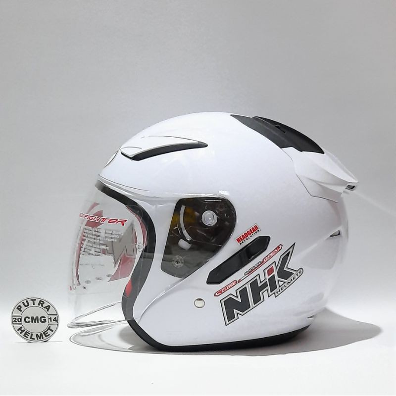 HELM NHK R1 SOLID WHITE PUTIH