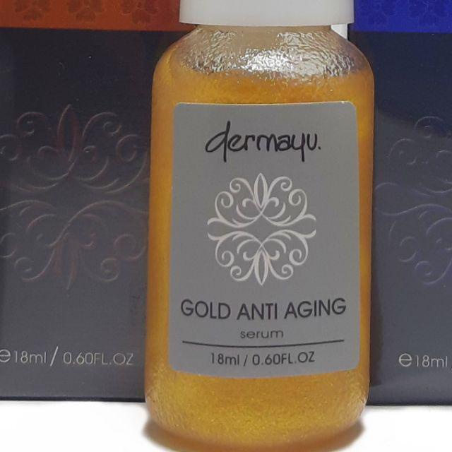 [ORI] Dermayu Serum Kecantikan Wajah Gold Anti Aging Ampuh Mengatasi Penuaan Dini Original BPOM 18ml