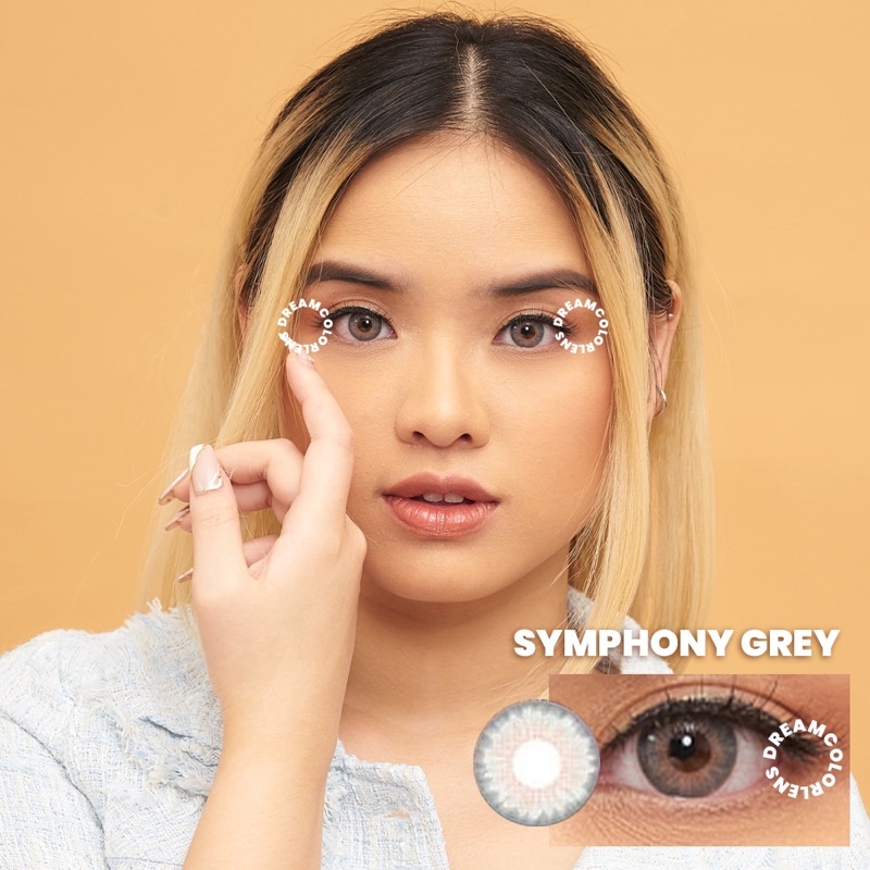 Softlens Princess Symphony 3Con Gray / Hazel / Green / Grey / Abu / Brown / Hijau Normal Minus Beda Minus