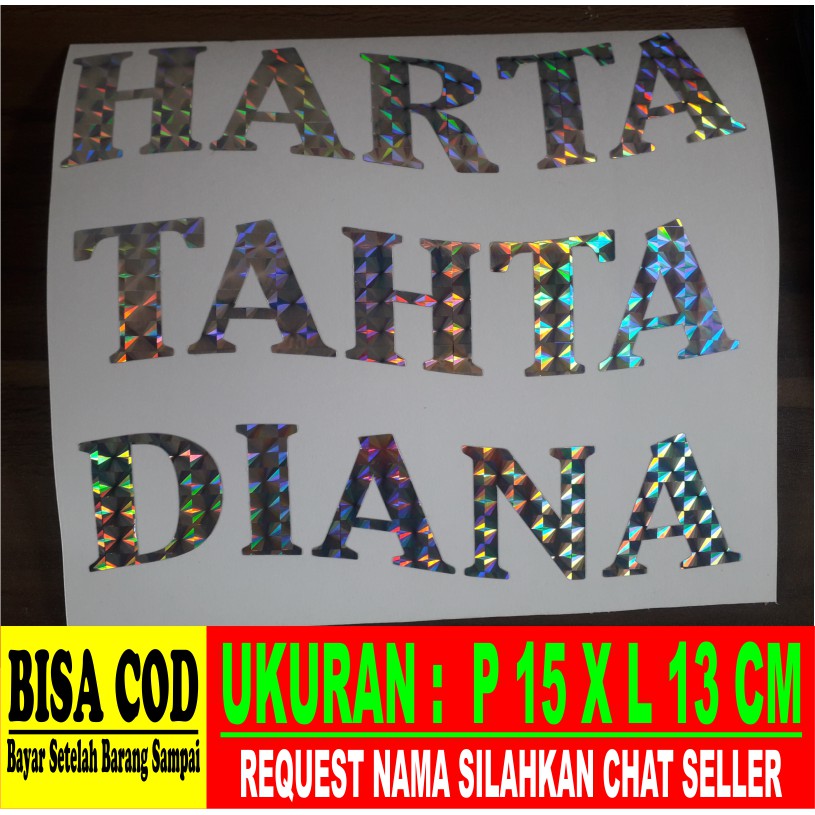 

Cutting Stiker Harta Tahta Nama Kamu