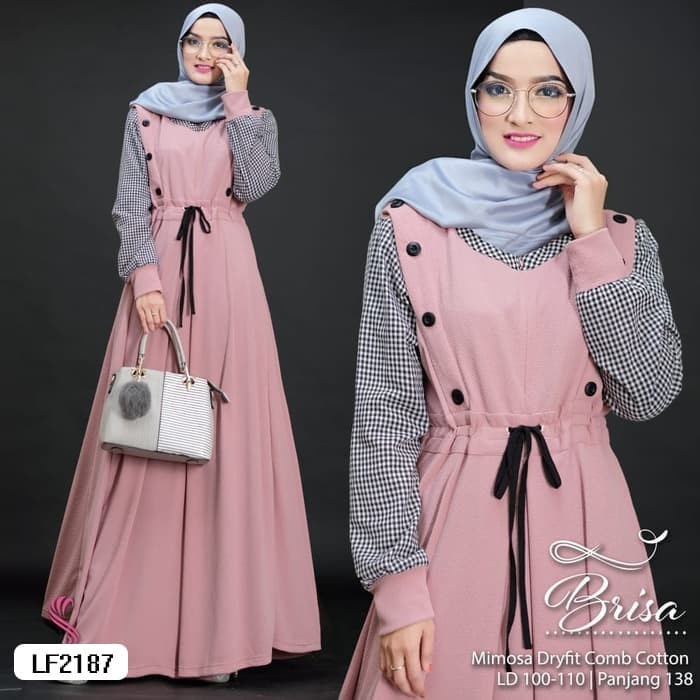 Gamis Syari Remaja Wanita Muslim Terbaru Dress Gamus Syarii Baju Games Baju Gamis Wanita Brisa Dres