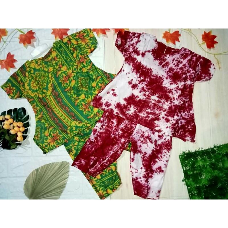 Set Waka Anak - Setelan Anak 1-3 Tahun Kain Utuh Obras Bahan Rayon Adem - Kids Wear