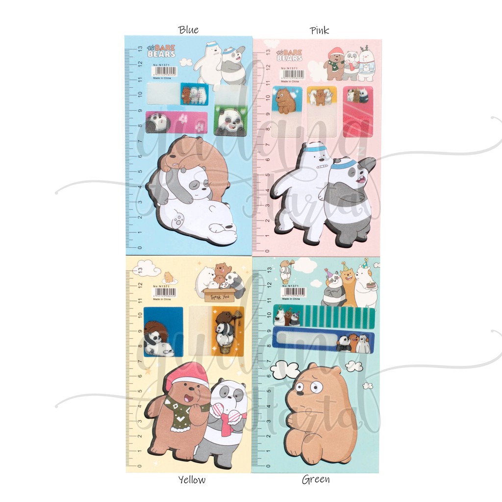 

GCC Sticky Notes Kertas Plastik WBB Penggaris Note Unik Panda DIY Scrapbook 301211