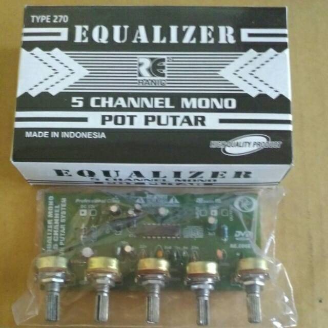 Kit Equalizer 5Ch Mono Potensio Putar