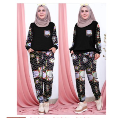 TERLARIS Baju Setelan Tile Wanita Dewasa Kekinian Terbaru St Jocelyn Bhn Moscrepe Pesta Lebaran 2021