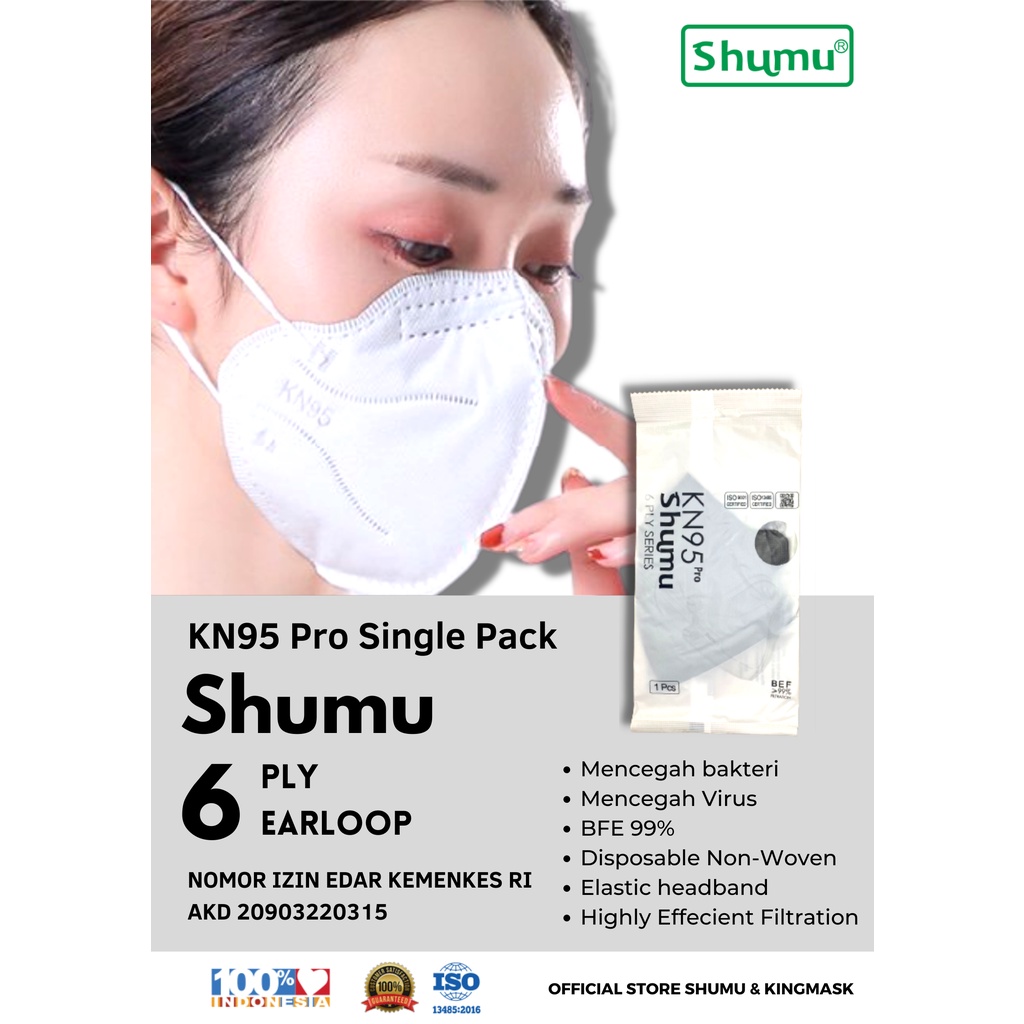 SHUMU Masker KN95 PRO 6Ply Kemasan Original