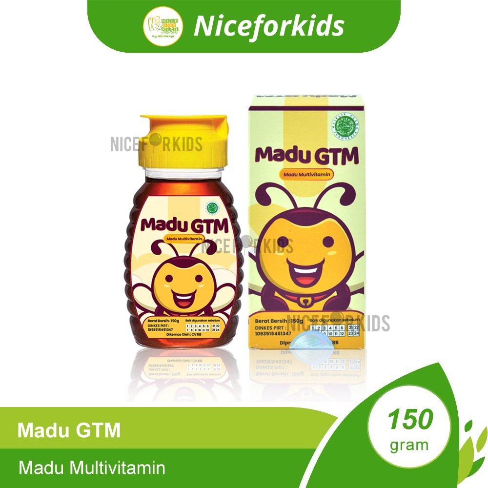 Madu GTM Penambah Nafsu Makan 150 gr / 320 gr Madu Murni untuk Anak 1 tahun Suplemen Multivitamin Penambah Berat Badan Anak