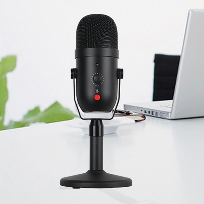 JIANSU Microphone Condenser USB Mikrofon Studio with Stand - YJ71