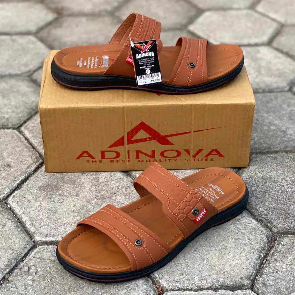SANDAL ADINOVA AD-06 | SANDAL KULIT CASUAL PRIA ORIGINAL ADINOVA