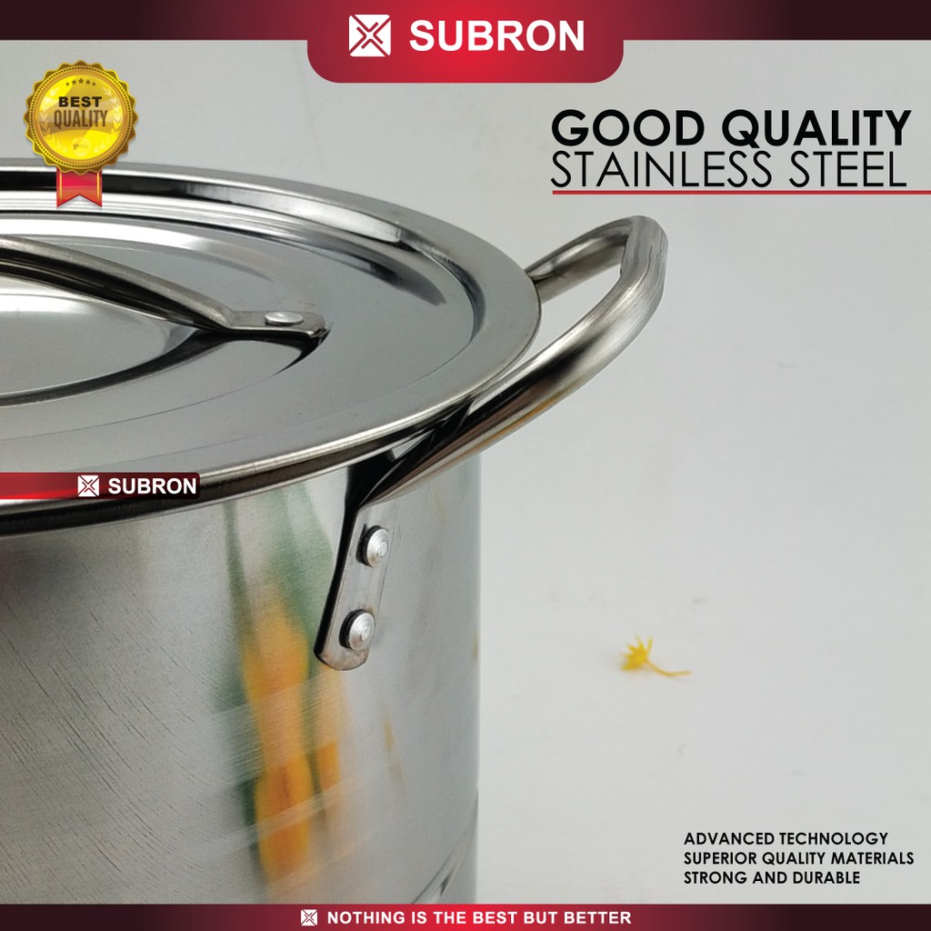 SUBRON SET Panci Kukus Steamer Tinggi Pot Set 4in1 4 pcs Stainless Steel Tebal Stok Pot Big Size