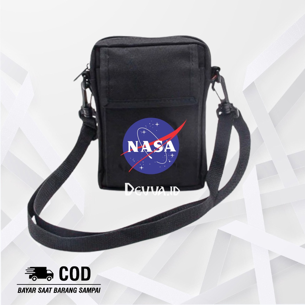 Tas Selempang Pria Wanita Kasual Nasa Tas Slempang Keren Sling Bag Bahu Unisex Bahan Kanvas | Devva.Id