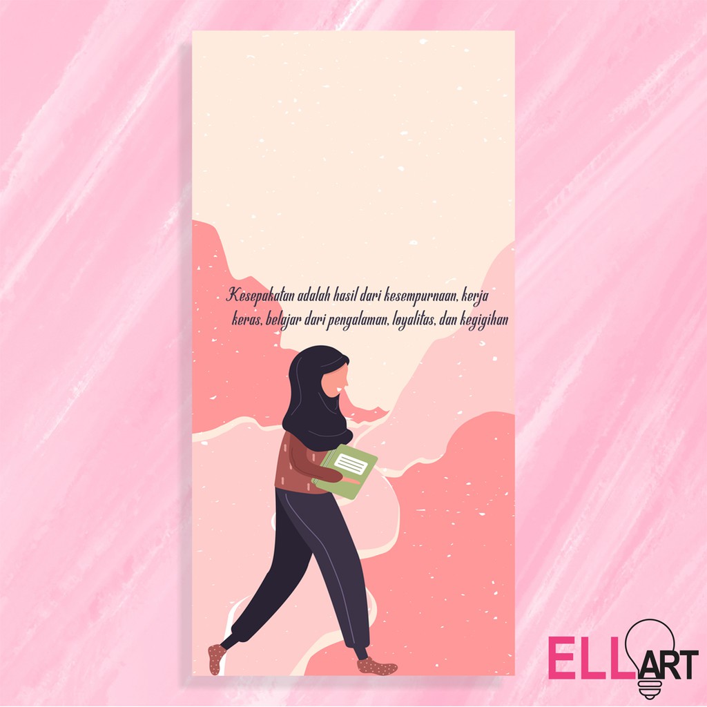 Hiasan Dinding Quote Motivasi Home Decor Islami Pajangan Kamar Cewe Hijab Cantik