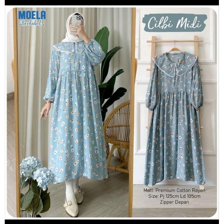 GAMIS DAISY MILKY RAYON / HOMEDRESS WANITA DAISY MILKY RAYON