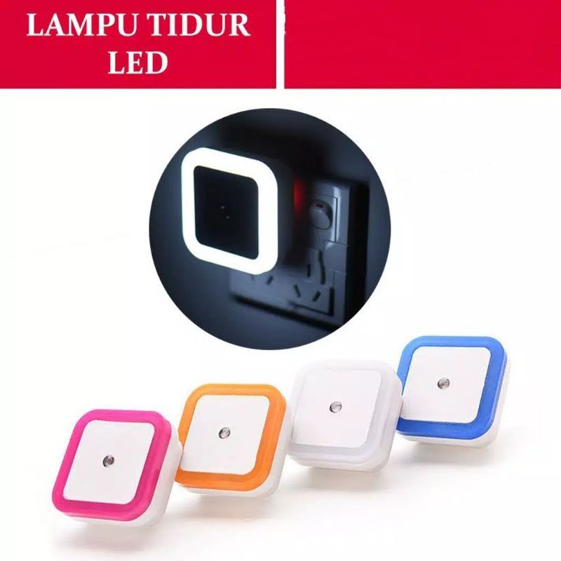 Lampu Tidur LED Sensor Cahaya - Dekorasi Ruang Night Lamp - Lampu Tidur Mini LED Sensor Cahaya - Lampu Tidur Colok Listrik Dinding