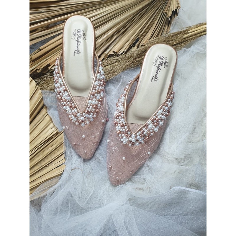 flatshoes kathy rosegold tinggi 1cm