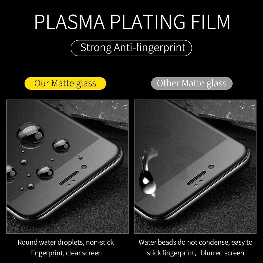 pelindung layar iphone Full Anti-Fingerprint Matte Tempered Glass Iphone 12 12pro 12mini 12promax 11 PRO MAX X XR XSMAX 7 8 6 6S 7Plus 8plus Screen Protector