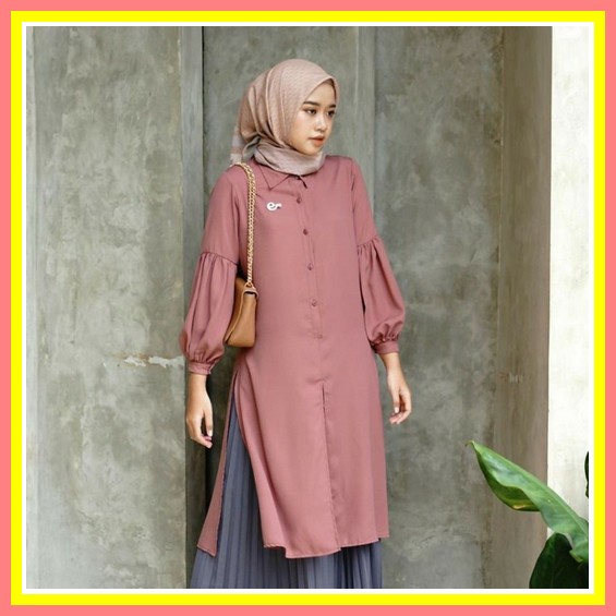Dress Sonia t Plisket Premium / Dress t / Dress Muslim / Tunik t / Dress Midi Korea [Terbaru] | Dian
