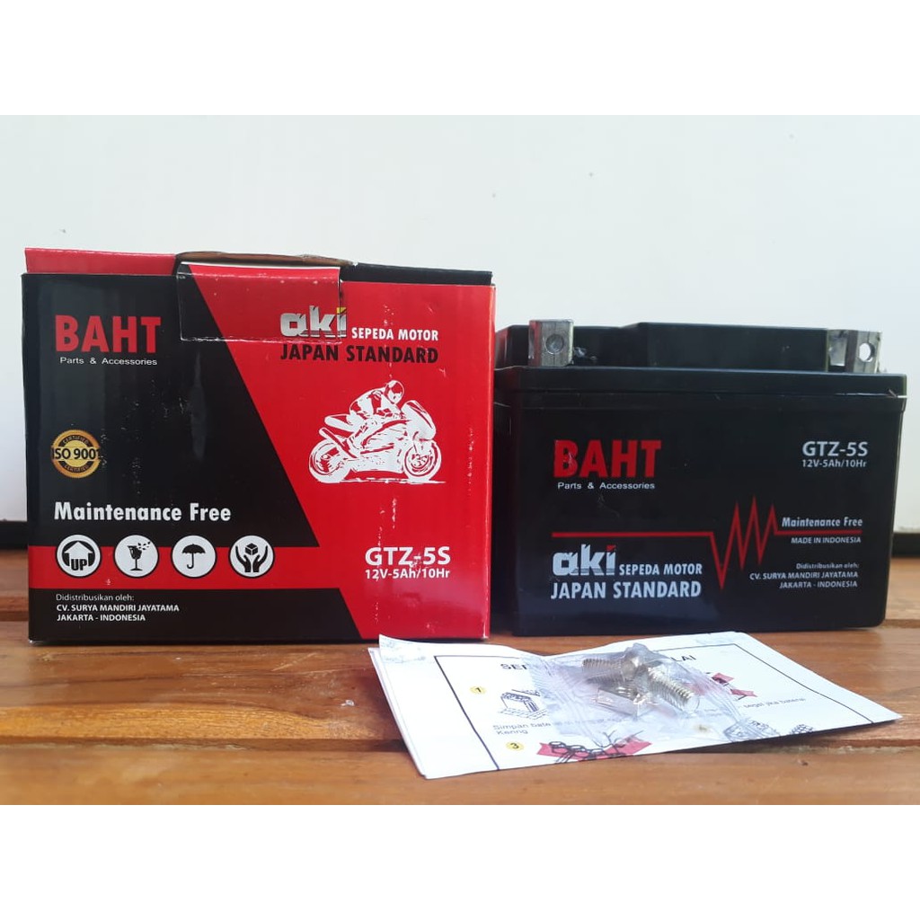 Jual Aki Motor Murah Accu Aki Kering Motor BAHT GTZ-5S 5ah Japan