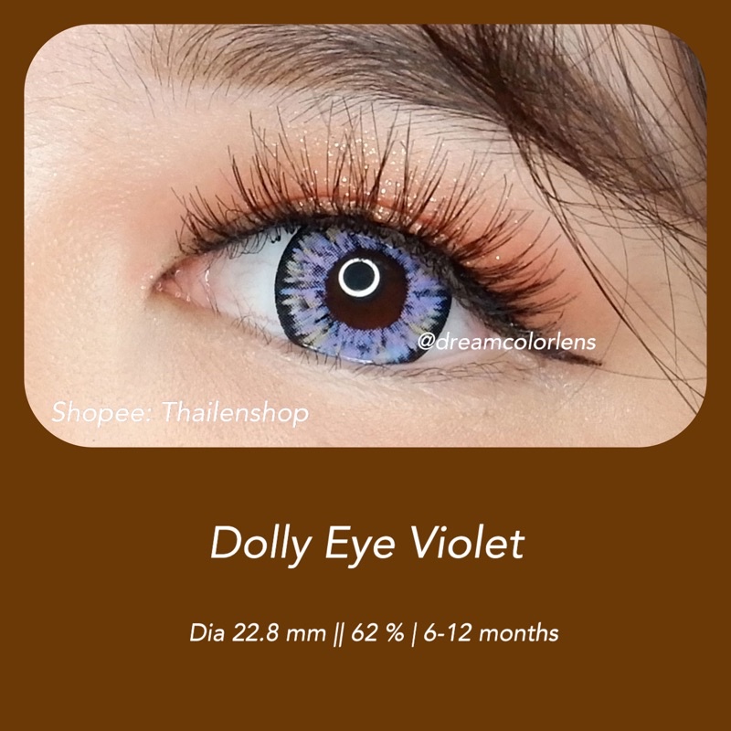 Softlens The Dolly Eye Violet / Ungu Normal Minus Beda Minus