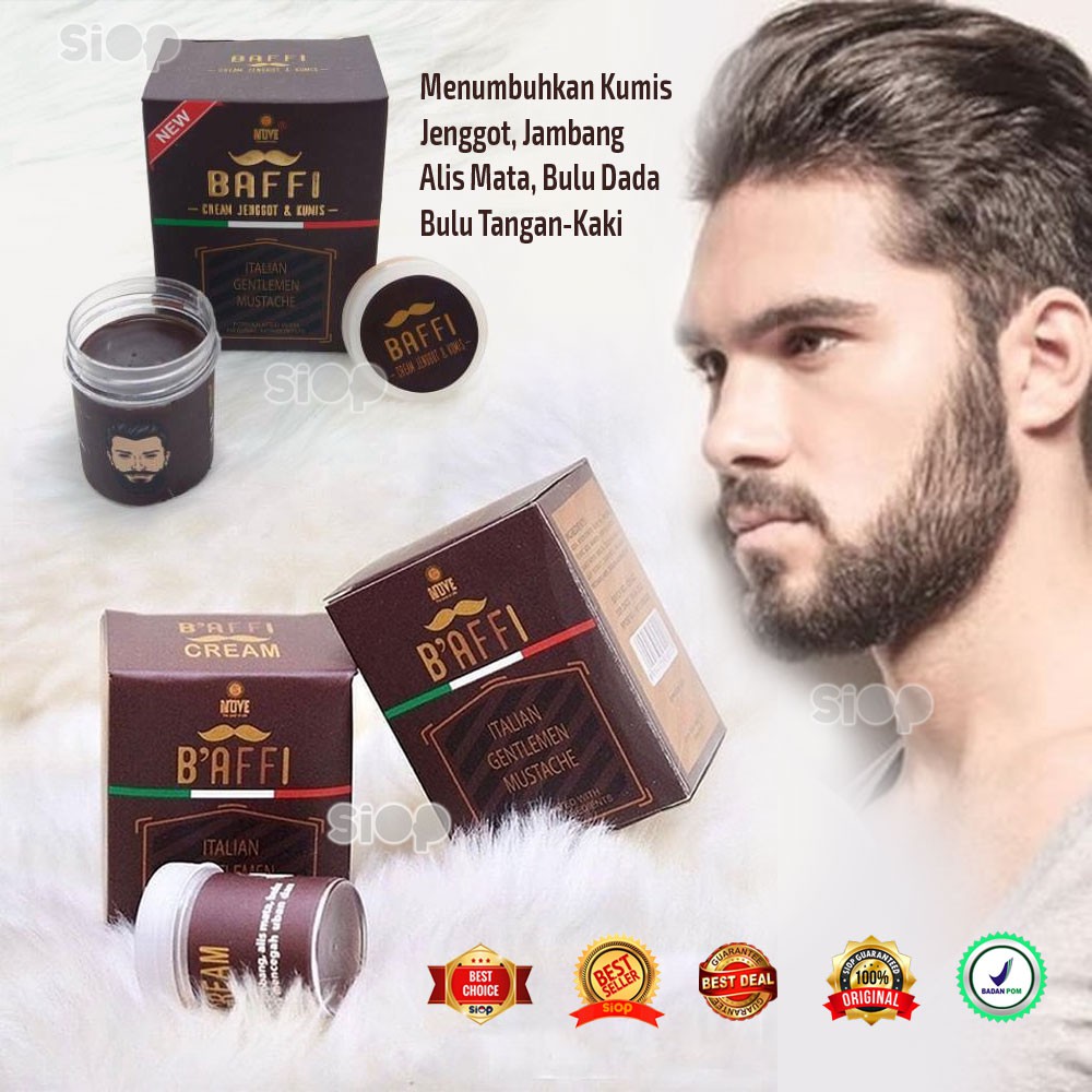 BAFFI CREAM - Penumbuh Kumis- Jenggot-Jambang-Alis Mata-Bulu Tangan Kaki