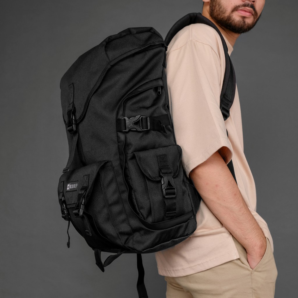 Muller Black | Ransel Tas Punggung Original Pria Wanita Kuliah Sekolah Backpack | FORIND McKinley