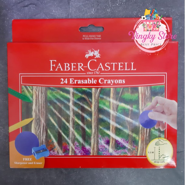 

Erasable Crayon 24 Warna Faber Castell