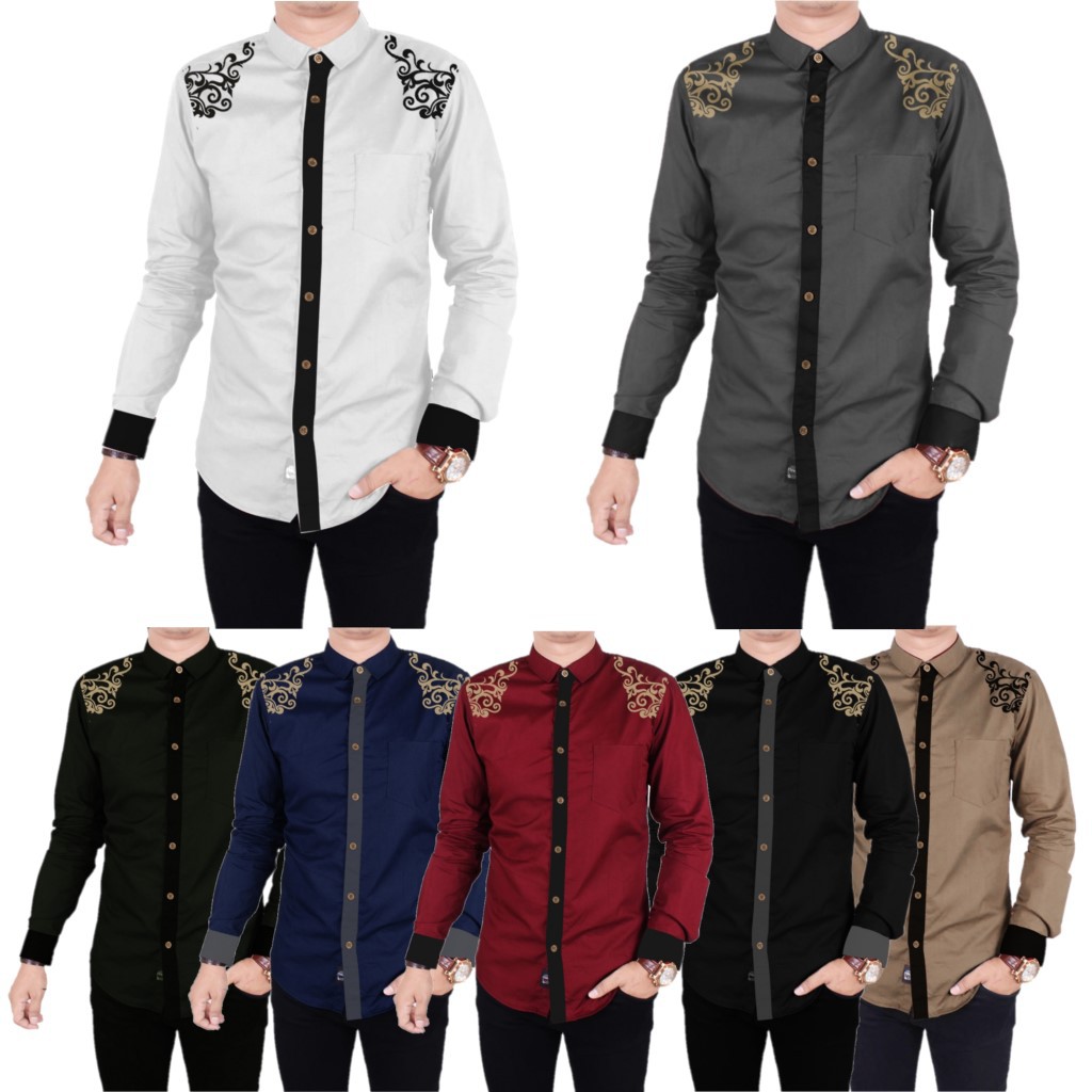 Baju Koko PUTIH Pria Muslim lengan panjang JONY JTRS Baju Koko PUTIH Pria Muslim lengan panjang JONY JTRS