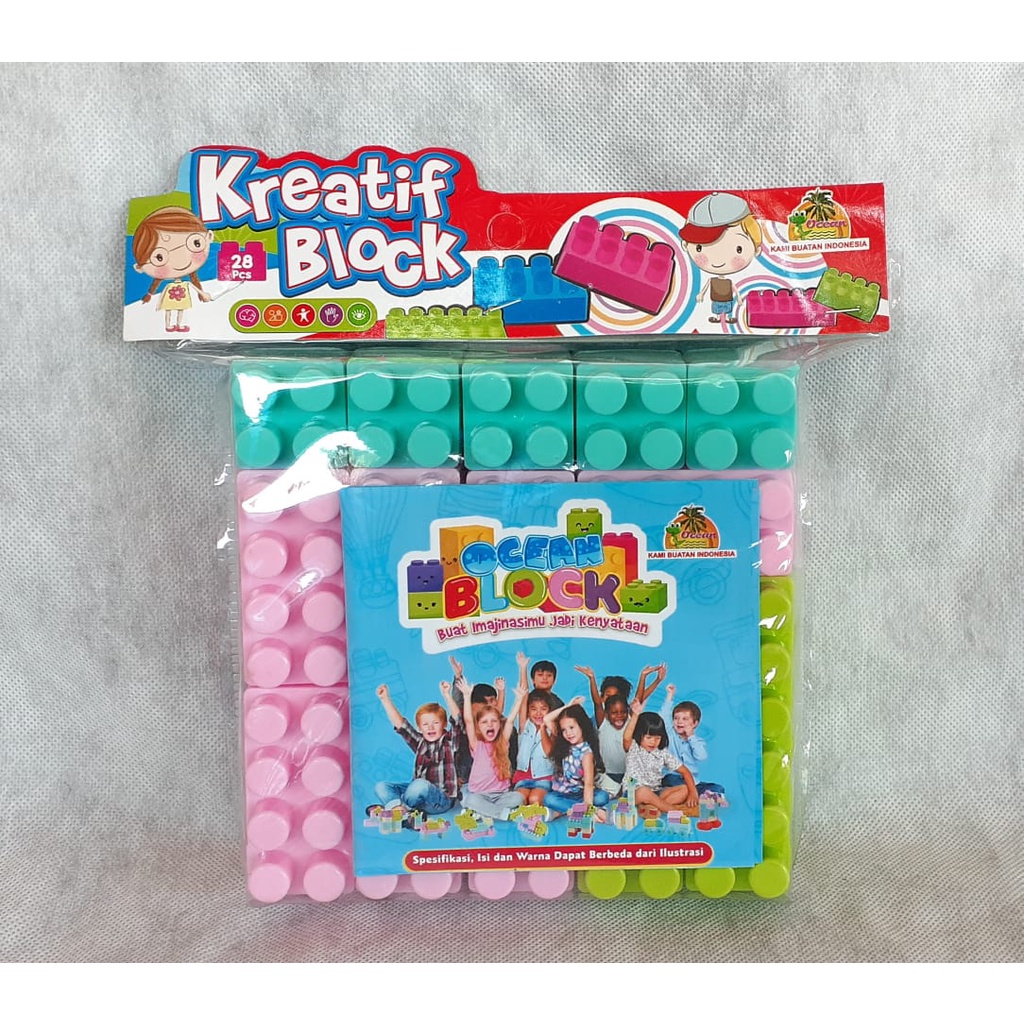 Kreatif Block Isi 28, 57 dan 60 pcs