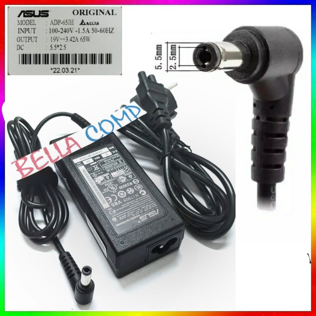 Charger Casan Laptop ASUS K53 A43 A43E A43U A43S A53 K43 K43S K52 K42 K46CM K56CM X43E 19V 3.42A 65W