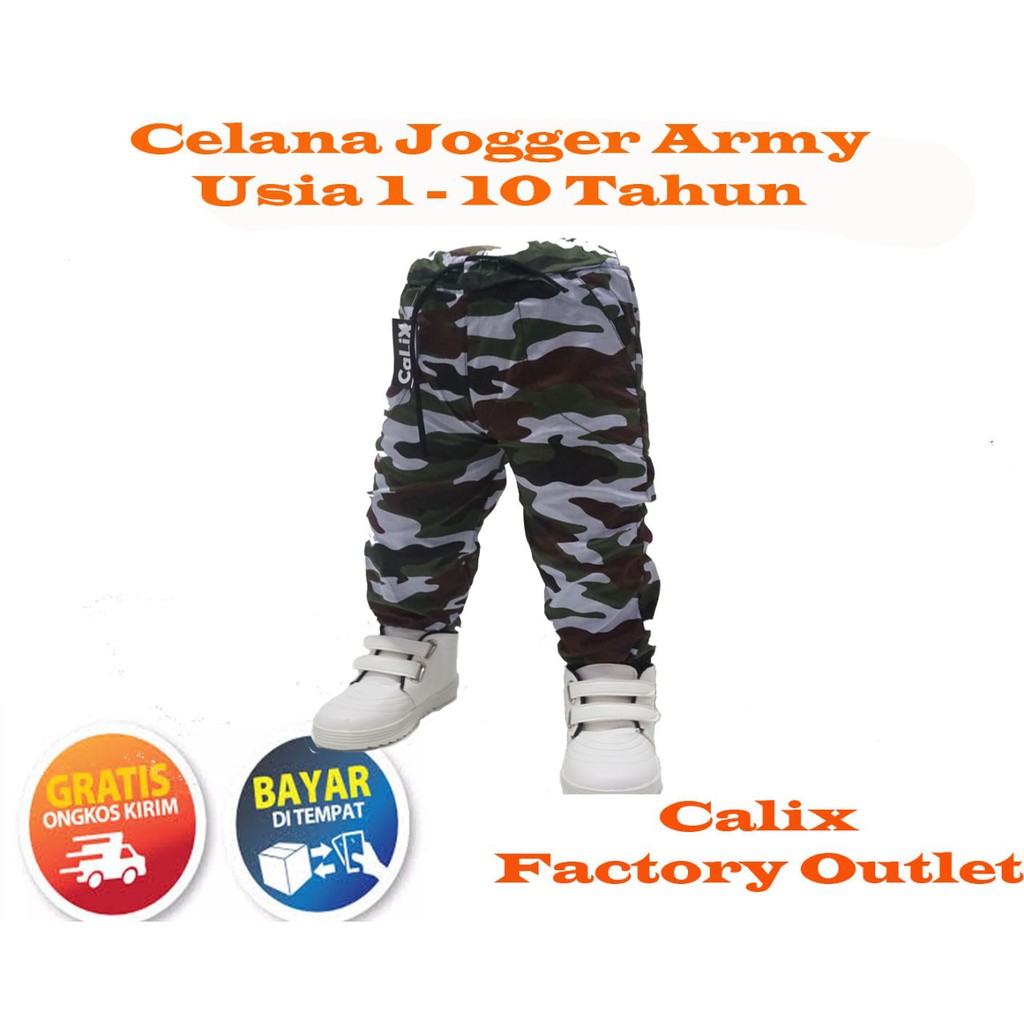 Celana Jogger Army 8-10thn Anak Murah Jogger Pants Anak Celana Panjang Anak  Laki - Laki Perempuan