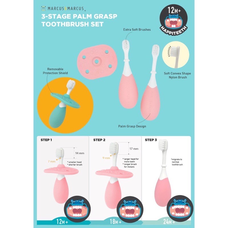 Marcus &amp; Marcus Palm Grasp Toothbrush Set