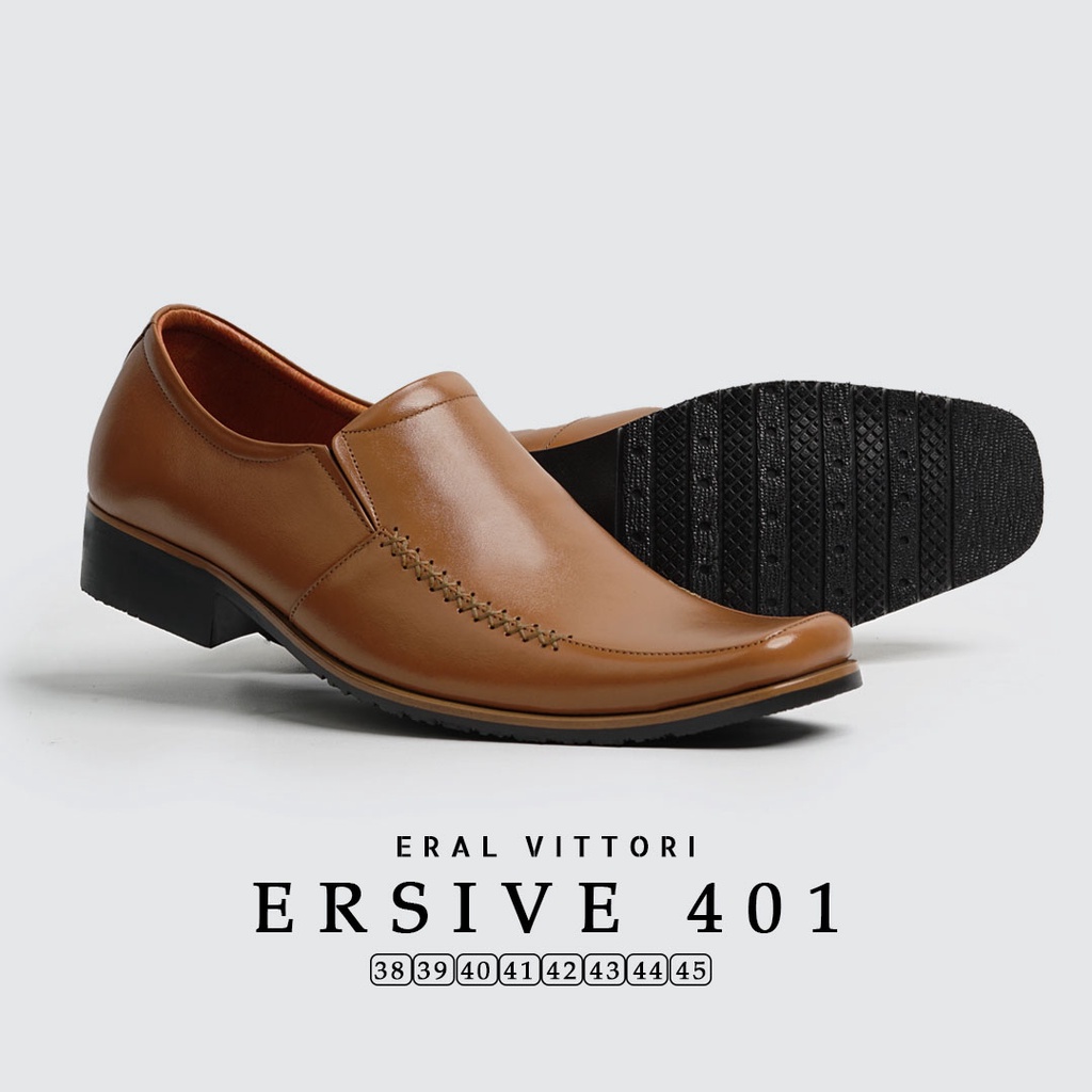 Eral Vittori - Ersive 401 Sepatu Kulit Pria Pantofel Formal