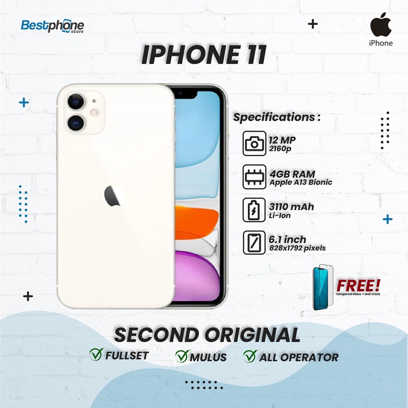 iPhone 11 128Gb/64Gb Second Original 100% | Fullset Mulus | iPhone Bekas-3