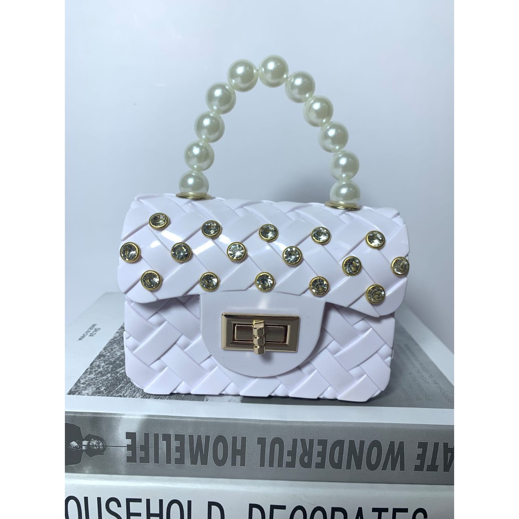 PX 444  Tas Import - Tas Pesta - Tas Jelly Mutiara Permata 14 Buah