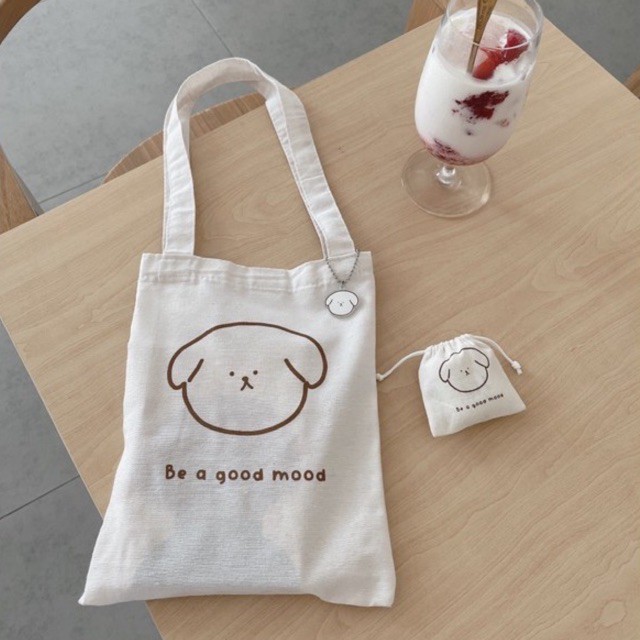 be a good mood set/eco bag korea/ tote bag korea/ eco bag lucu