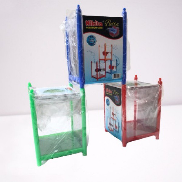 Nikita Betta Aquarium Soliter Ikan Cupang Akuarium Mini Kecil Plastik