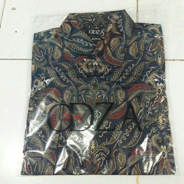 Odza Kemeja Pria Batik Lengan Panjang Modern Baju Batik Pria Slimfit