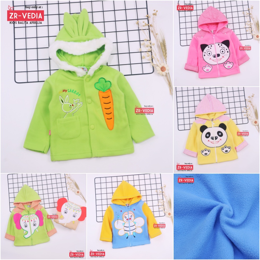 Jaket Bayi Uk 0-12 Bulan - PREMIUM QUALITY / Jaket Anak Laki Perempuan Murah Lengan Panjang Tebal