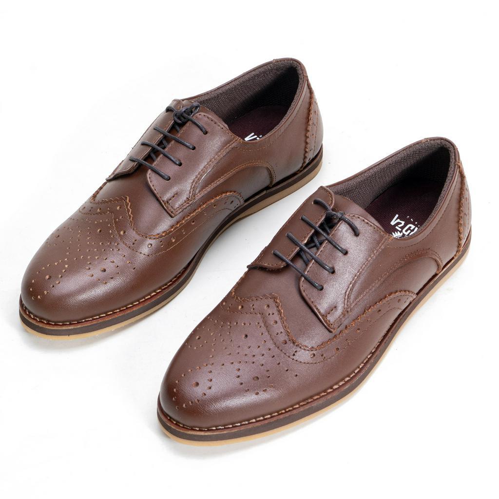 Sepatu Pantofel Pria Formal Oxford Kulit Asli Original Fordza D332