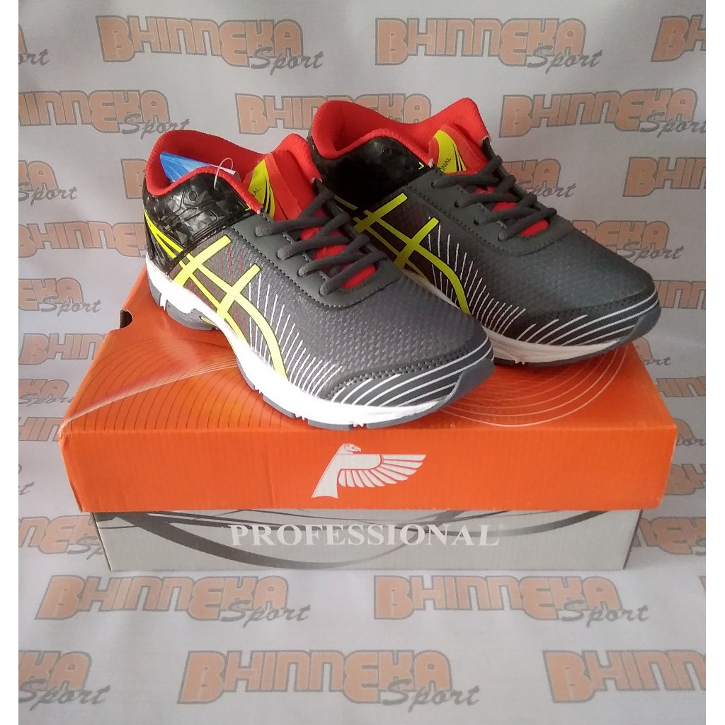 Sepatu Profesional Runner Grey N Green Black