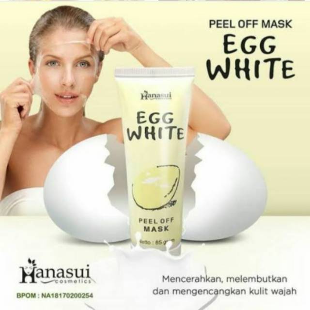 MASKER WAJAH HANASUI EGG WHITE PEEL OFF 80g BPOM