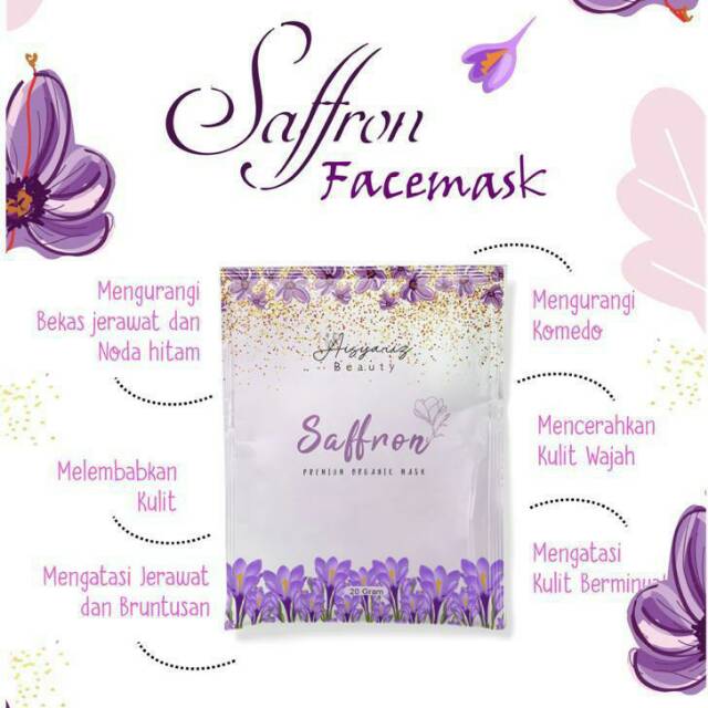 Saffron Facemask Organik by Aisyariz.Beauty