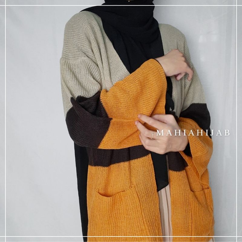 Hampers / Paket Gift Cardigan 3 tone  mahiahijab hadiah ulang tahun , wisuda , dll