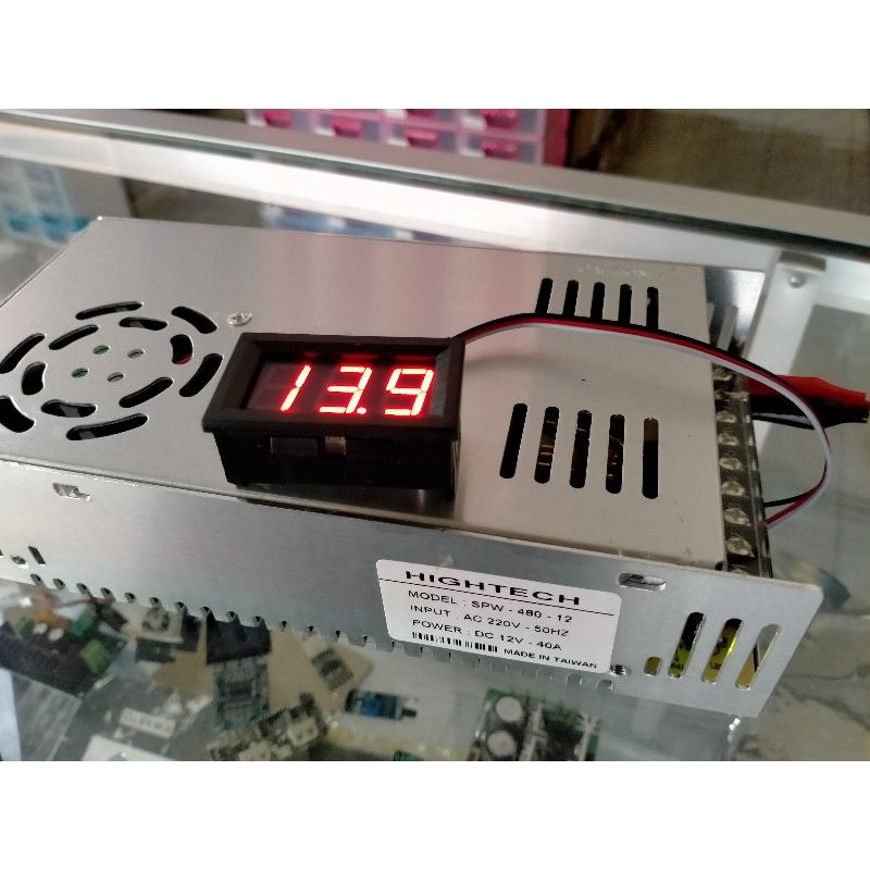 swiching 40A 12v + layar voltmeter