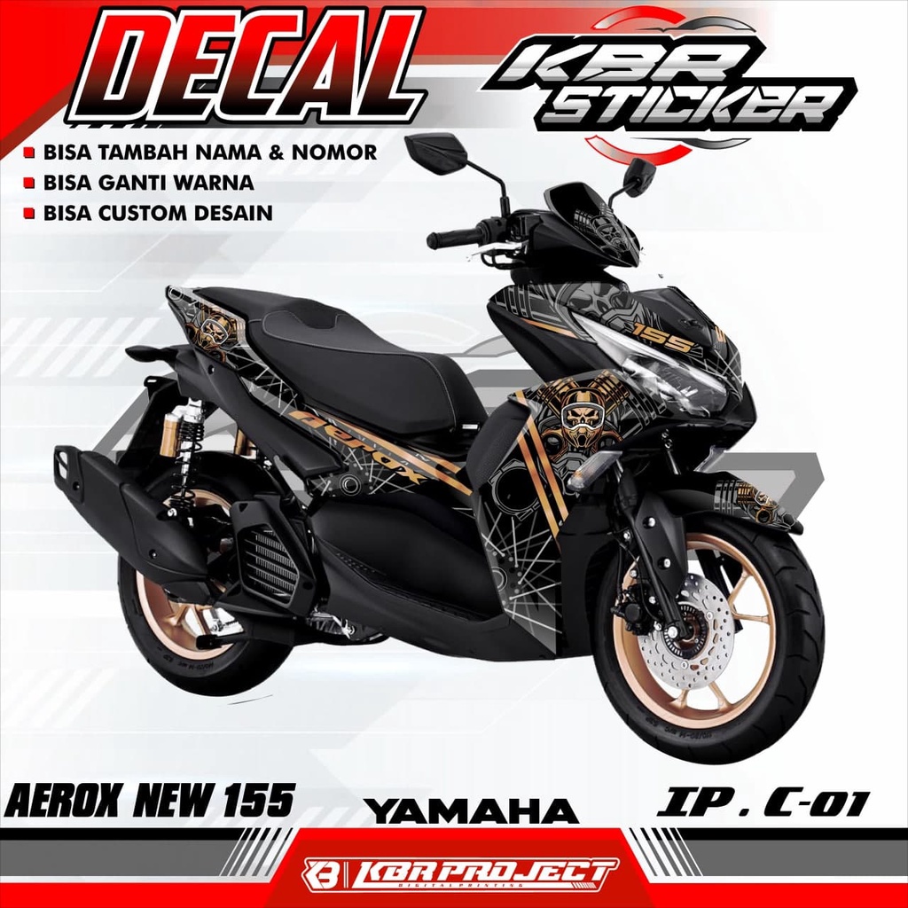 (COD) STICKER DECAL AEROX NEW 155 -  STICKER DECAL AEROX NEW 155 .01