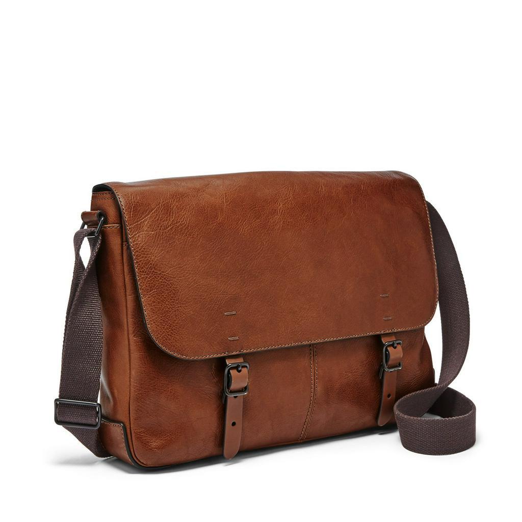 Fossil Buckner Messenger Bag Brown Leather Tas Selempang Pria MBG9338-222
