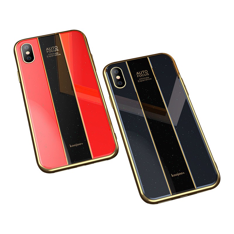 

KUULAA Casing Case Belakang Bahan Tempered Glass Shockproof Slim Mewah Untuk iPhone K8